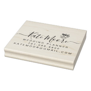 Hochzeitsplaner Dreifachherzen und Kronen Gummistempel
