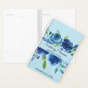 Hochzeitsplaner für Navy Blue Modern Floral Client Planer
