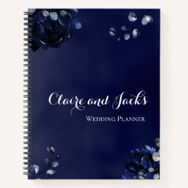 Hochzeitsplaner für Navy Peony Assembly Notizbuch