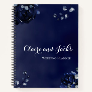Hochzeitsplaner für Navy Peony Assembly Notizbuch