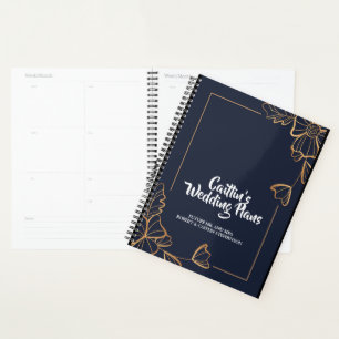 Hochzeitsplaner für Navy und Golden Blues Planer