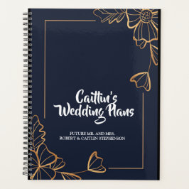 Hochzeitsplaner für Navy und Golden Blues Planer