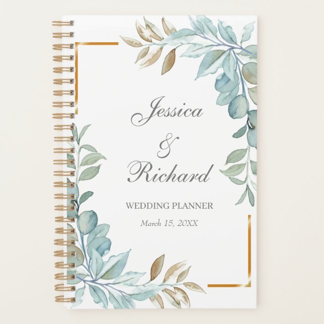 Hochzeitsplaner für Wasserfarbe Planer (Vorderseite)