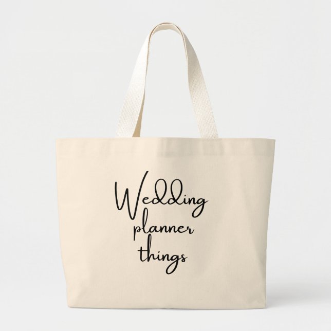 Hochzeitsplaner-Geschenk, Hochzeitsplaner-Tasche , Jumbo Stoffbeutel (Vorne)