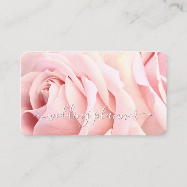 Hochzeitsplaner, Heimwerkerberuf, Pink Roses Visitenkarte (Vorderseite)
