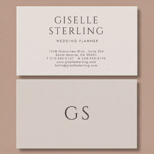 Hochzeitsplaner Luxus Neutral Modern Elegant Visitenkarte