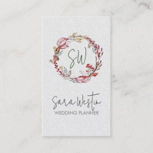 Hochzeitsplaner Monogram-Visitenkarte Visitenkarte