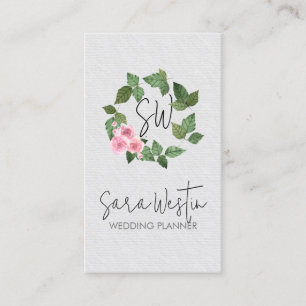 Hochzeitsplaner-Monogramm Visitenkarte