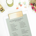 Hochzeitsplaner Notizblock<br><div class="desc">Ein ungewöhnliches Notizblock für die Braut mit einer Wedding Checklist Cover,  sodass die Braut zu sein kann auf den Dingen,  immer! Sie können auch jeden Schritt individuell gestalten! Karo das ganze Hochzeitsgeschirr aus derselben Sammlung!!</div>