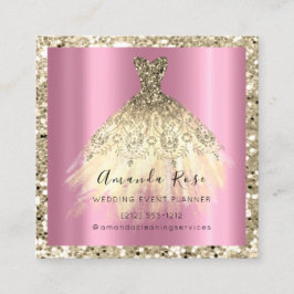 Hochzeitsplaner Orchid Gold Glitzer Park Terminkarte