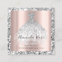 Hochzeitsplaner Rose Gold GlitterSilver Gray Terminkarte