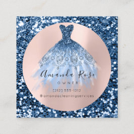Hochzeitsplaner Rose Style Glitzer Blue Navy Terminkarte