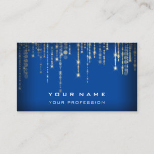 Hochzeitsplaner Schwarz-weiß Blu Gold Streicher Visitenkarte