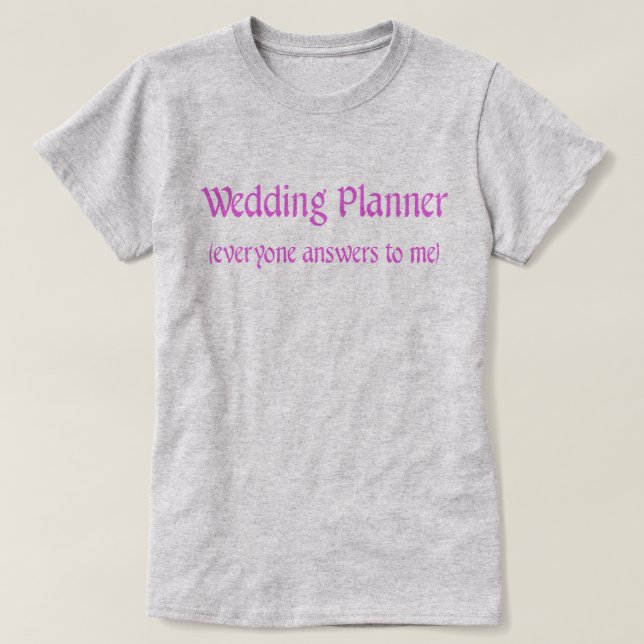 Hochzeitsplaner T-Shirt (Design vorne)