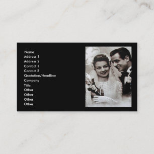 Hochzeitsplaner Vintage Visitenkarte