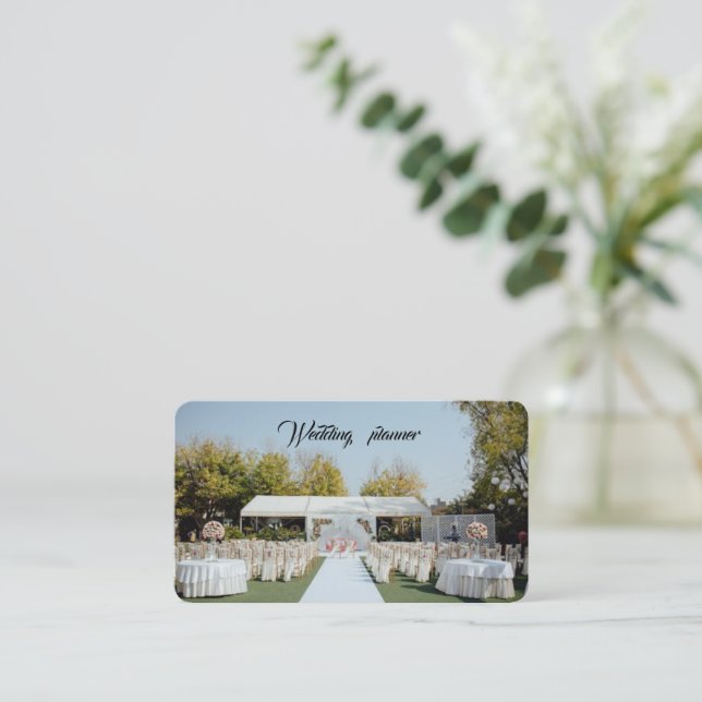 Hochzeitsplaner Visitenkarte (Stehend Vorderseite)