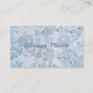 Hochzeitsplaner-Visitenkarte mit Perlen Visitenkarte