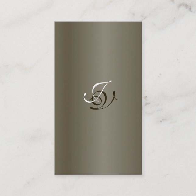 Hochzeitsplaner-Visitenkarte Monogramm-Zwirn Visitenkarte (Vorderseite)