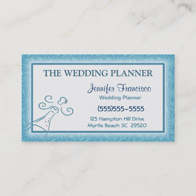 Hochzeitsplaner-Visitenkarte Visitenkarte (Vorderseite)