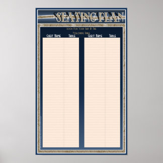 Hochzeitsplanposter Poster