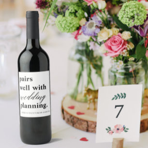 Hochzeitsplanungs-Individuelle Name-Verlobung Weinetikett