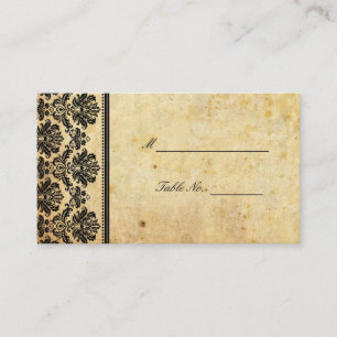 Hochzeitsplatinen für Vintage Damaskus Platzkarte