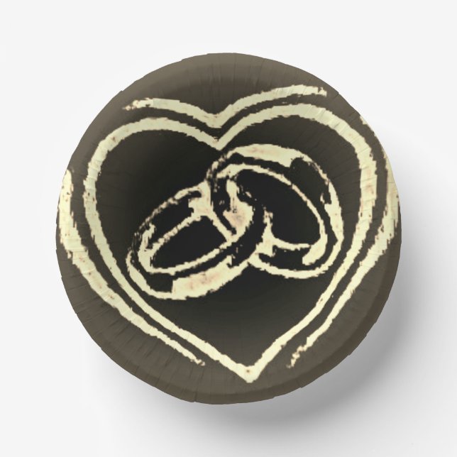 Hochzeitsplatte Pappteller (Vorderseite)