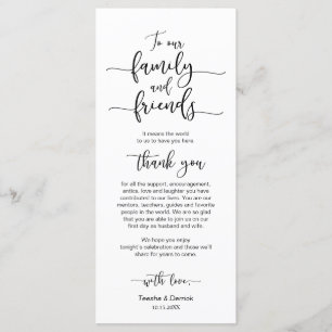 Hochzeitsplattform Vielen Dank, Black Schriftart C Programm