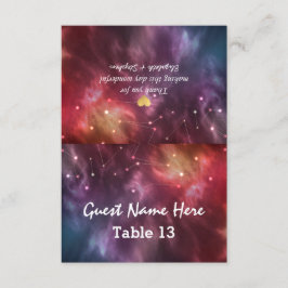 Hochzeitsplatz Escort Card Tischnummer Galaxy Star