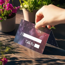 Hochzeitsplatz Escort Card Tischnummer Galaxy Star
