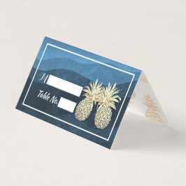 Hochzeitsplatz Escort Tischnummer Gold Ananas