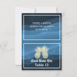 Hochzeitsplatz Escort Tischnummer Gold Ananas