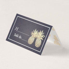 Hochzeitsplatz Escort Tischnummer Gold Ananas