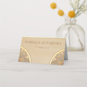 Hochzeitsplatzkarten Gold Nouveau Deko Platzkarte