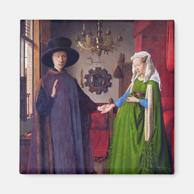 Hochzeitsportrait von Jan Van Eyck Magnet (Vorne)