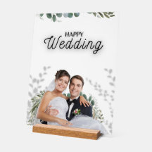 Hochzeitsposter – Elegante Braut und Bräutigam mit