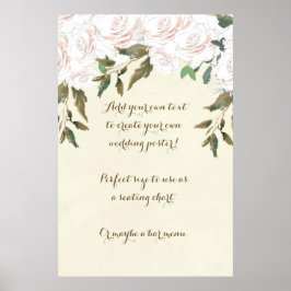 Hochzeitsposter für Elfenbein Poster