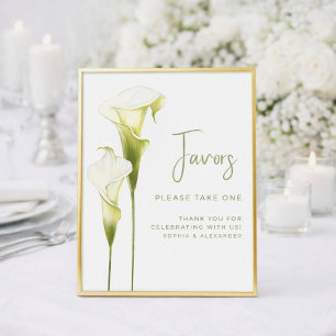 Hochzeitsposter-Geschenke "Zarte Calla-Lilien". Poster
