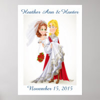 Hochzeitsprinz Charming und Prinzessin Poster