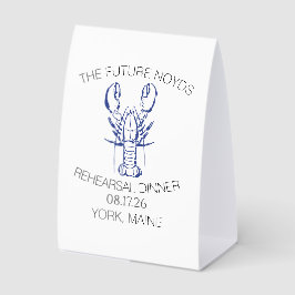 Hochzeitsprobe-Abendessen-Aufkleber für Küstenhumm Tischaufsteller