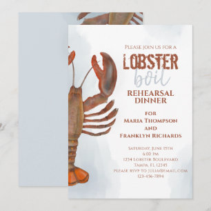 Hochzeitsprobe Dinner Simple Lobster Kochen Einladung