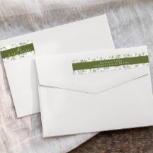 Hochzeitsprobe Olive-Grün Vintage Floral