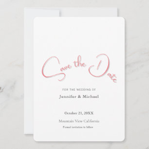 Hochzeitsprofi Minimalist Plain Modern Save The Date
