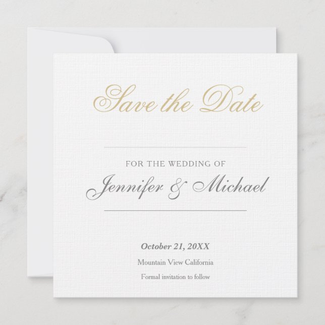 Hochzeitsprofi Minimalist Save The Date (Vorderseite)