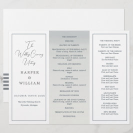 Hochzeitsprogramm "Coastal Tri-Fold"
