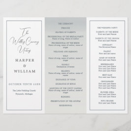 Hochzeitsprogramm "Coastal Tri-Fold"