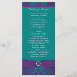 Hochzeitsprogramm | DRUCKRIBON Lila, Aquamarin Programm