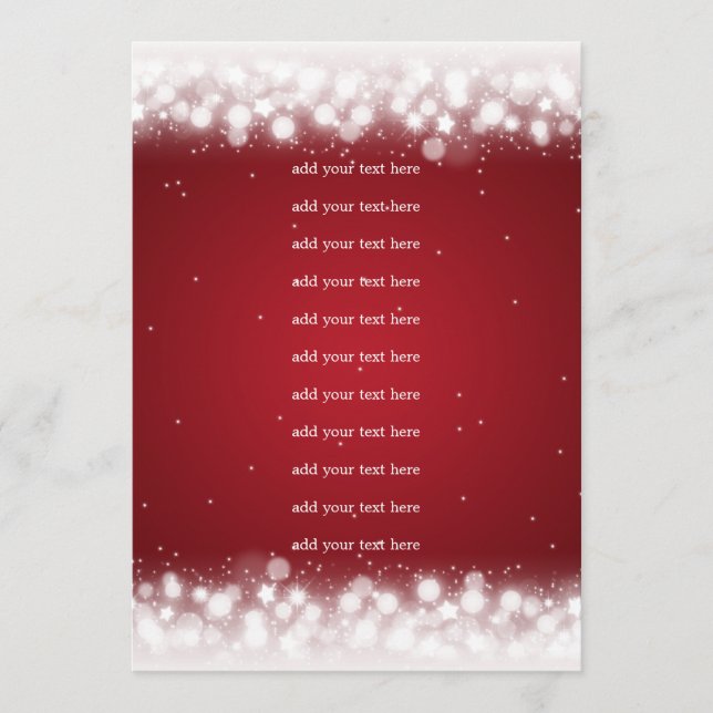 Hochzeitsprogramm einfügen Zauber Sparkle Rot Programm (Vorderseite)