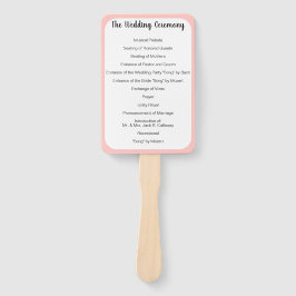 Hochzeitsprogramm Fan beliebiger Farbe, die als ro Fächer