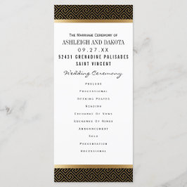 Hochzeitsprogramm | Formale goldene Geometrie auf Programm